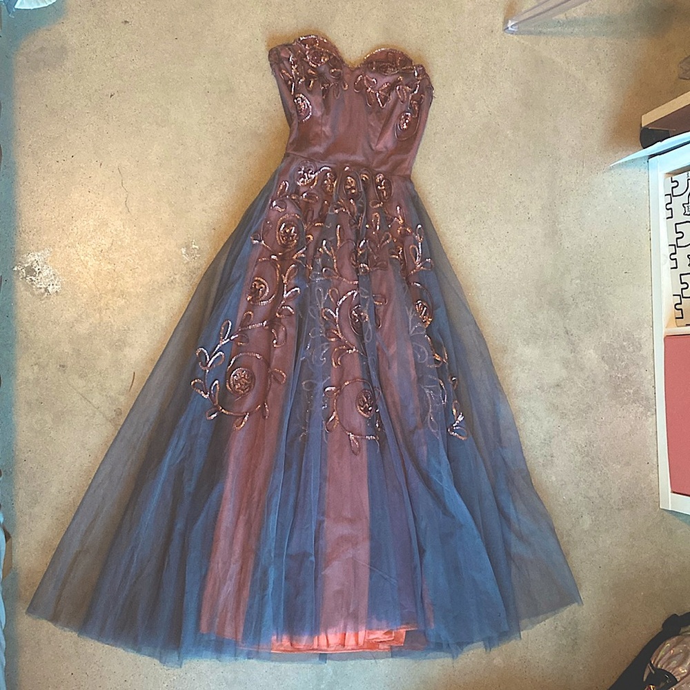 Vintage strapless formal gown/dress XS